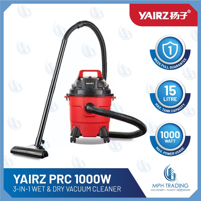 PRC 1000W 15L 3in1 Wet & Dry Vacuum Cleaner Blower Suction Mesin ...