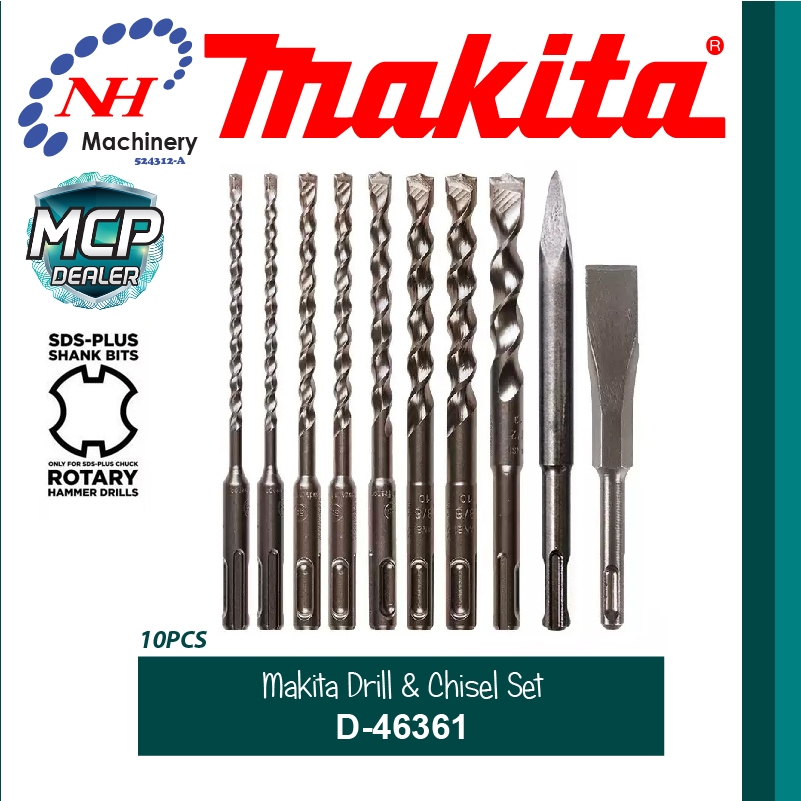 Makita sds drill on sale and chisel set