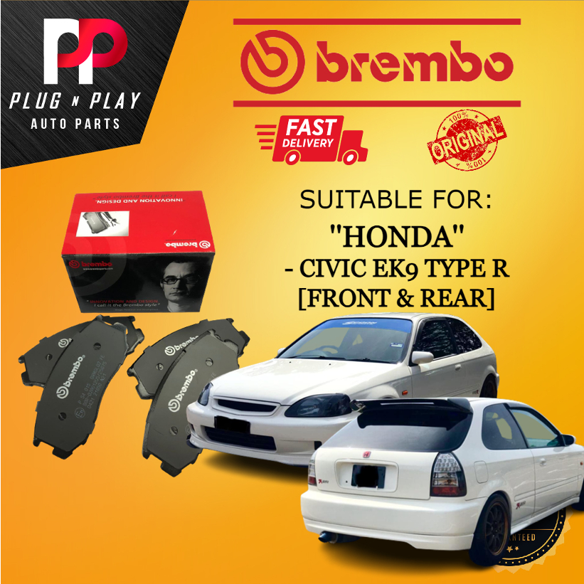 BREMBO HONDA CIVIC EK9 TYPE R FRONT ( DEPAN ) & REAR ( BELAKANG ) BRAKE ...