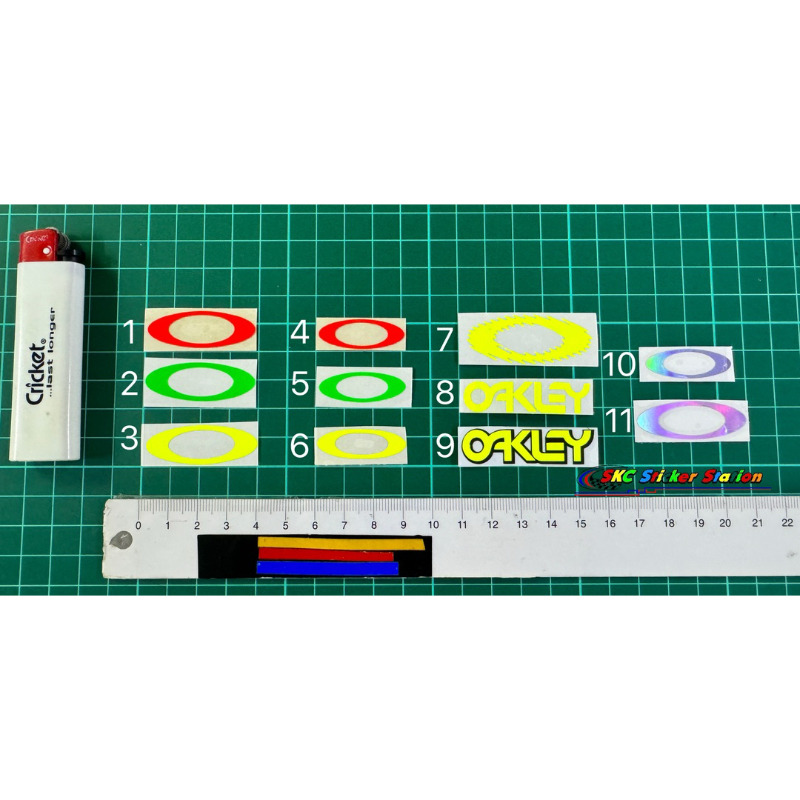 O@key / O / 0@kley Sticker Cutting Florescent & Reflective & Rainbow ...