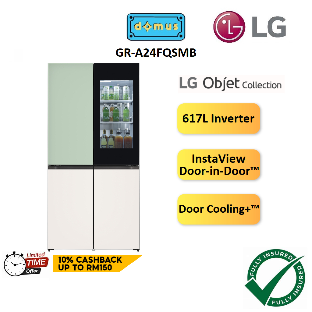 PREMIUM 2023 LG Objet Collection 617L French Door Fridge InstaView Knock Knock Inverter 4 Door