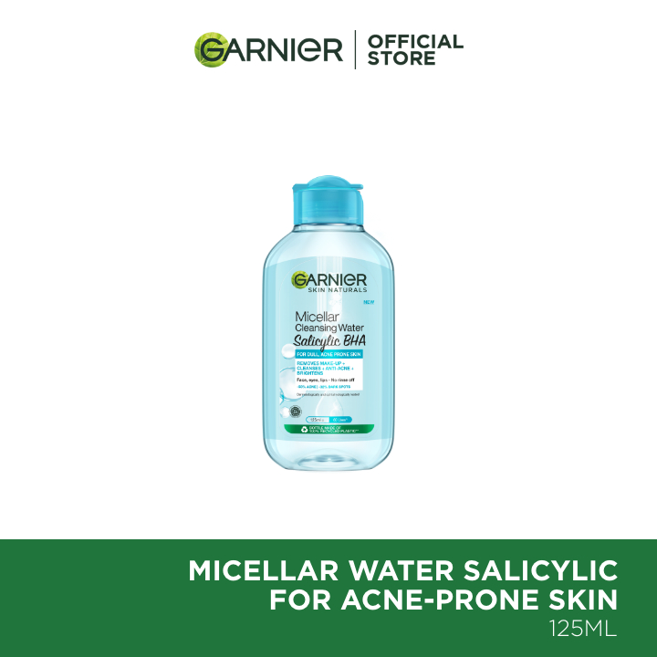 Garnier Micellar Cleansing Water Blue Makeup Remover for Acne Prone