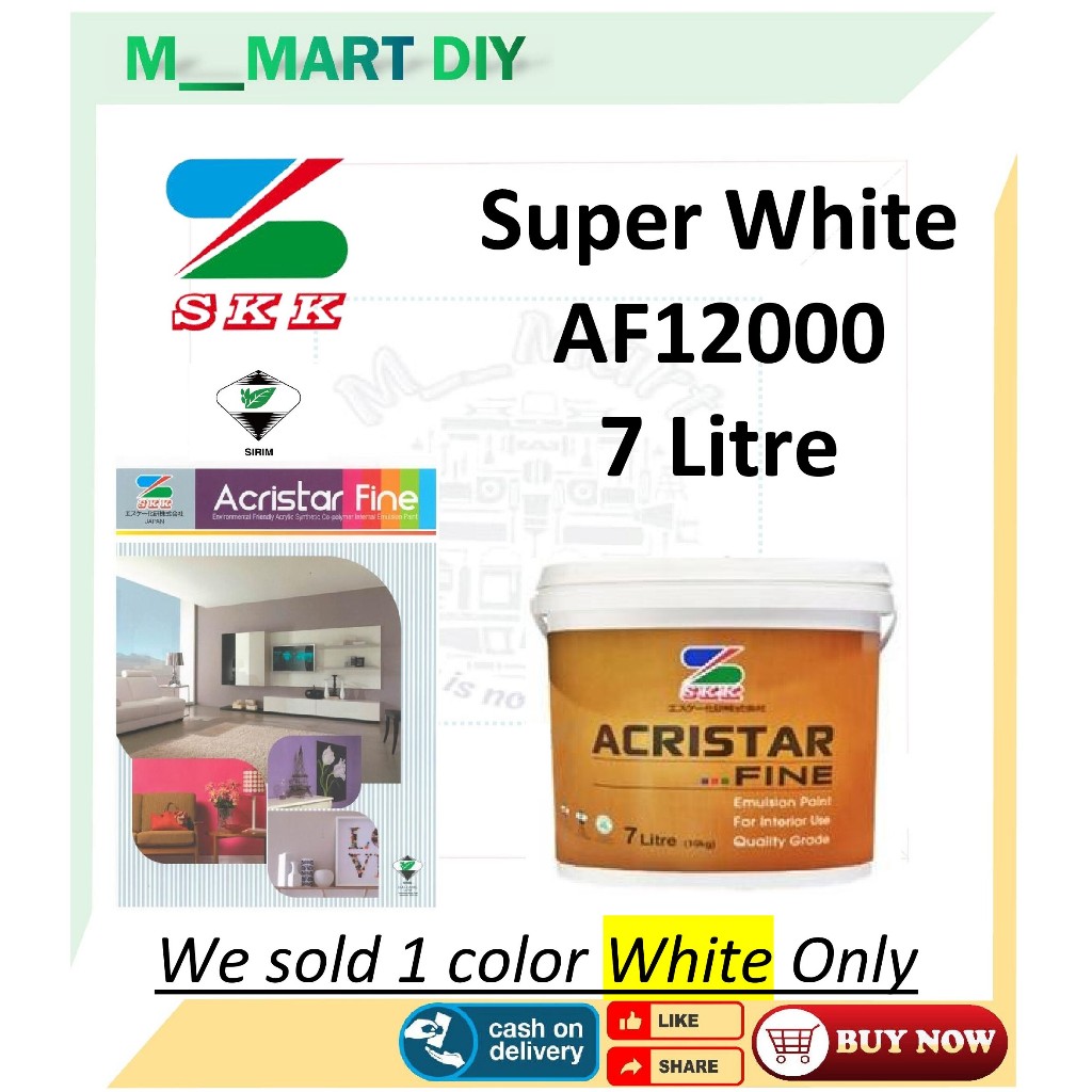 SKK ACRISTAR FINE Super White For Emulsion Interior Wall Paint