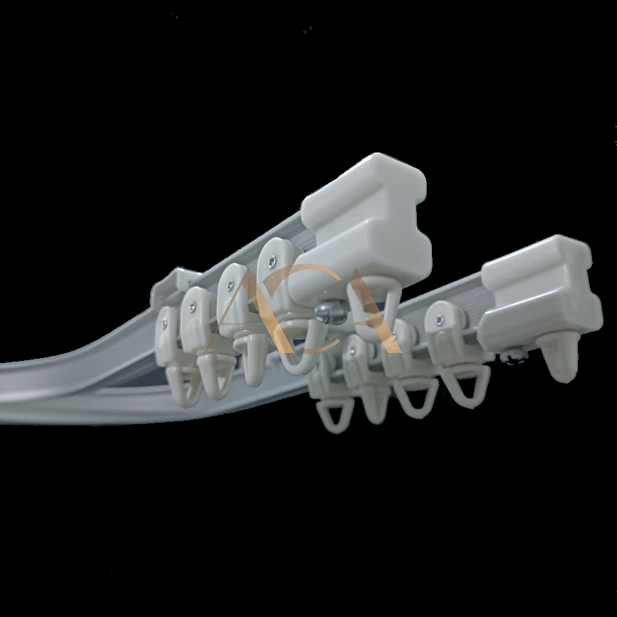 ***Custom Made*** (Full Set) Curve Curtain Langsir Double Track Batang