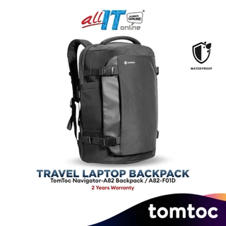Tomtoc Travel Laptop Backpack Bag - Black (17"/40L) A82-F01D