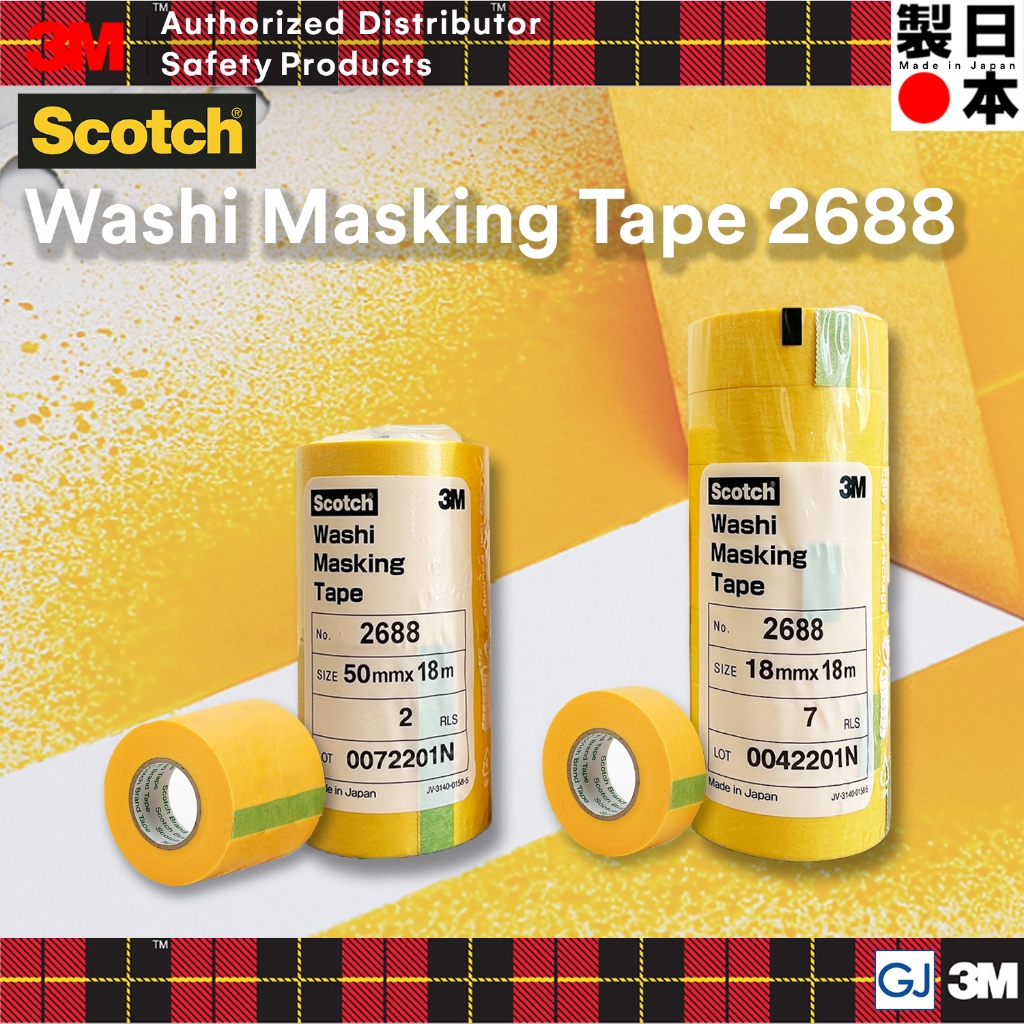 3M Scotch Washi Masking Tape 2688 Automotive Detailing Painting Refinishing Masking Tape Painter