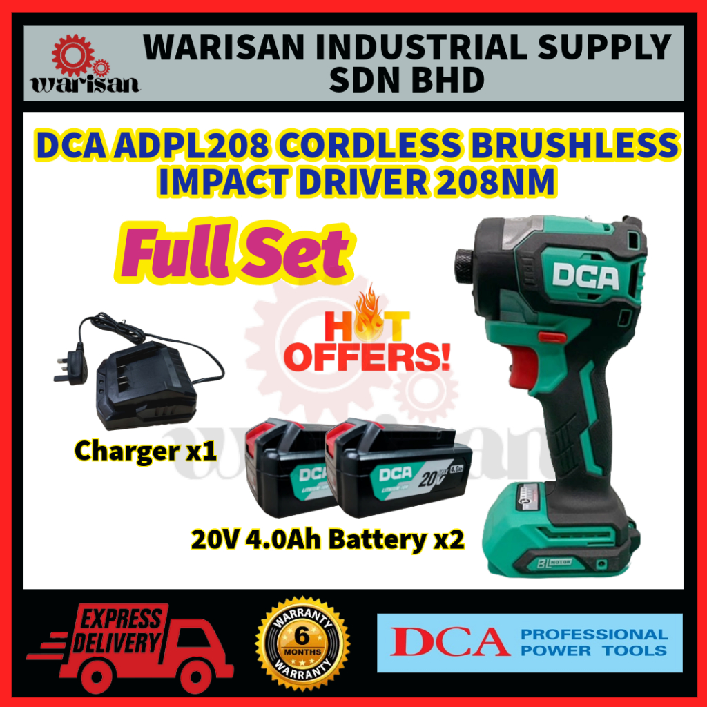 DCA ADPL208 20V BRUSHLESS CORDLESS IMPACT DRIVER Shopee Malaysia