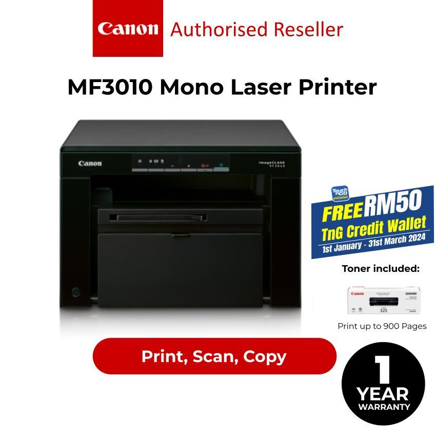 Canon Imageclass Mf3010 Monochrome Compact 3in1 Laser Printer Print