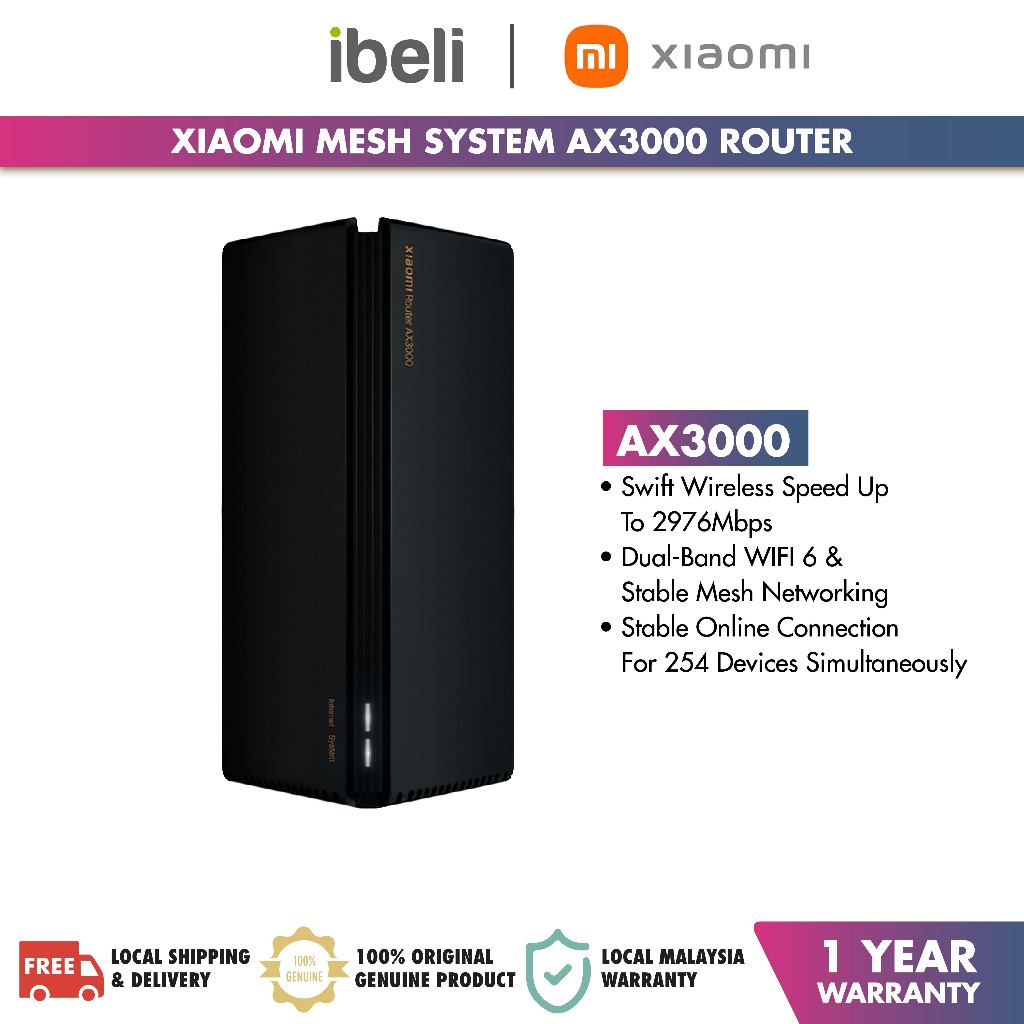 Xiaomi Mesh System AX3000 5GHz Router Dual Band Wifi 6 Modem WiFi ...