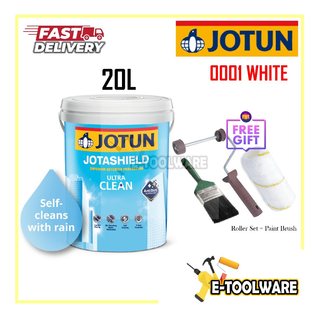 20L Jotun Jotashield Ultra Clean Exterior Wall Paint 0001 WHITE ...