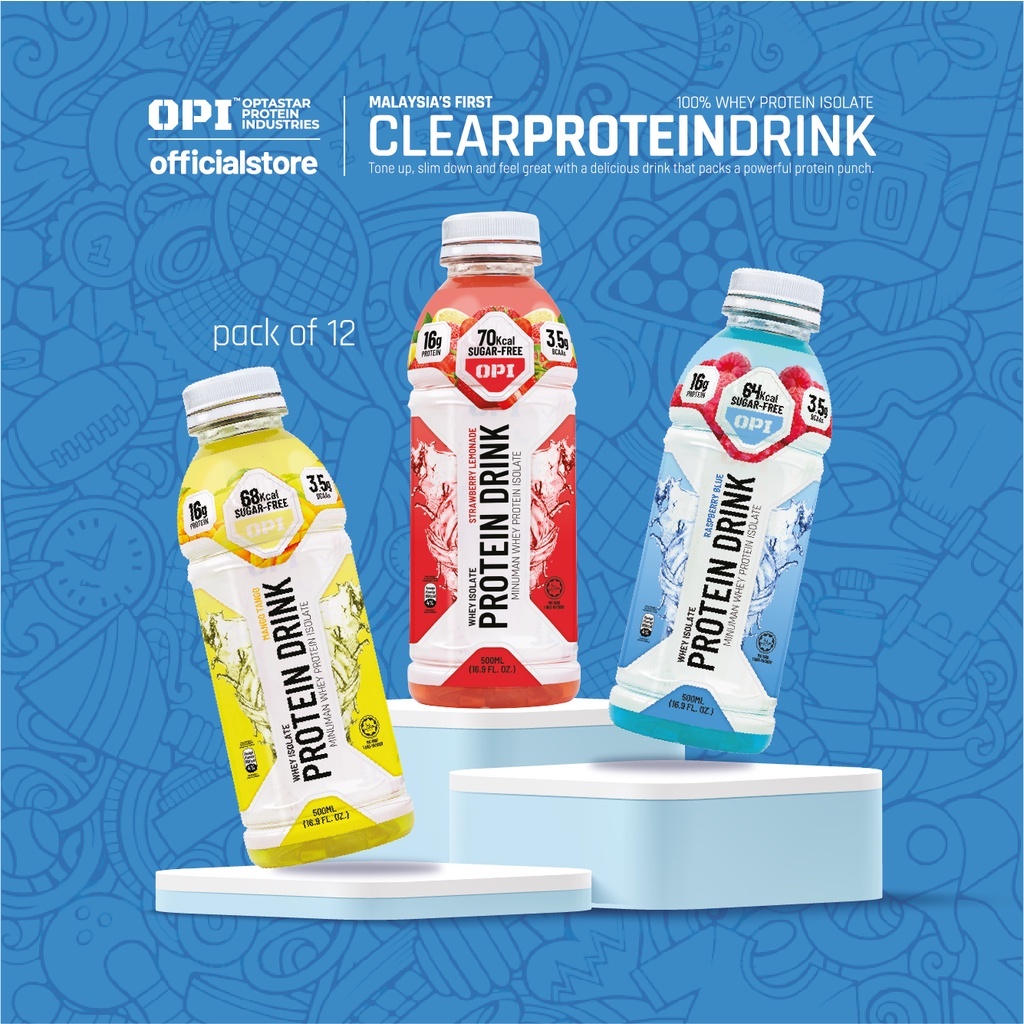 OPI Protein Drink/Drink Opi 100 WHEY PROTEIN ISOLATE (Ready Stock) Shopee Malaysia