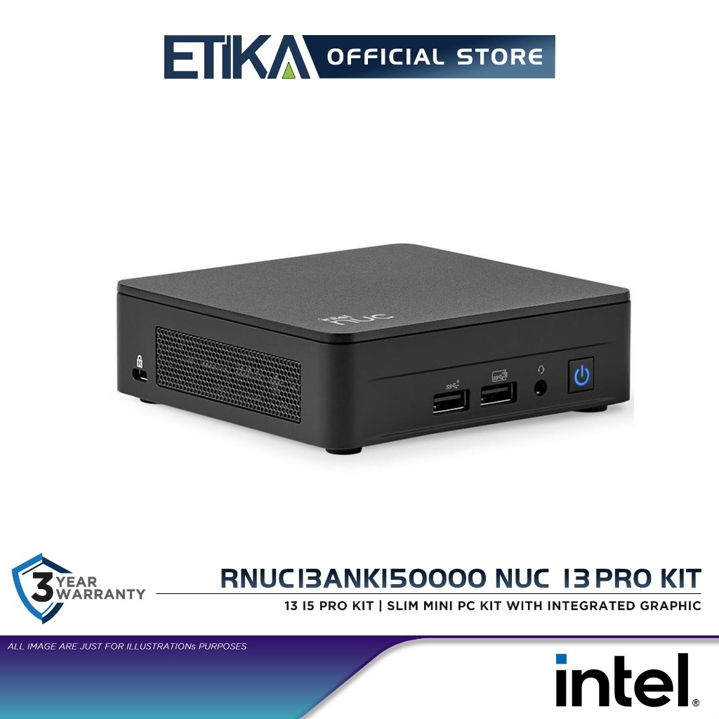 Intel RNUC13ANKI50000 NUC 13 I5 Pro Kit, Slim Mini PC Kit With Integrated  Graphic