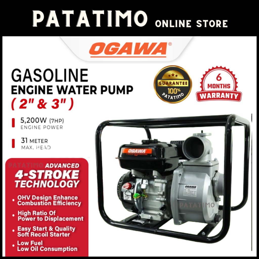 [ 100% Original ]OGAWA Self Priming Pump 2 INCH / 3 INCH 7HP OGAWA ...