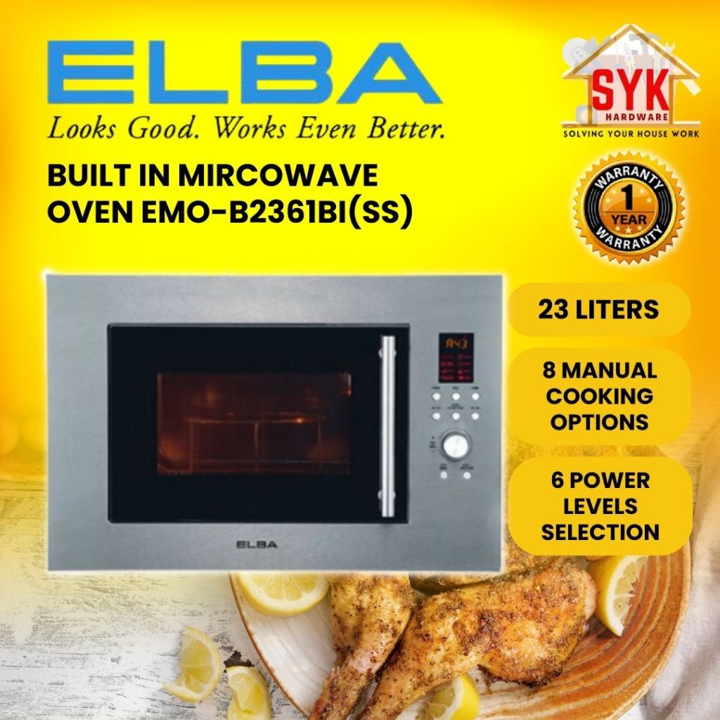 SYK ELBA Built In Microwave Oven EMOB2361BI(SS) 23 Liters Mikrowave