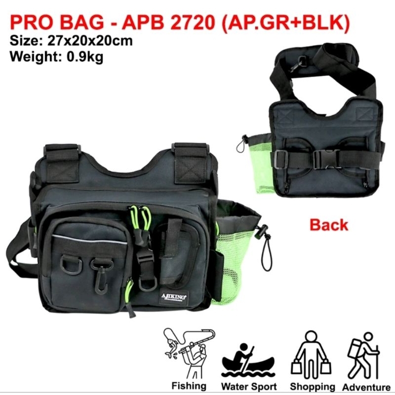 Fishing Bag Waterproof Beg Pancing Ajiking APB Travel Hiking Bag