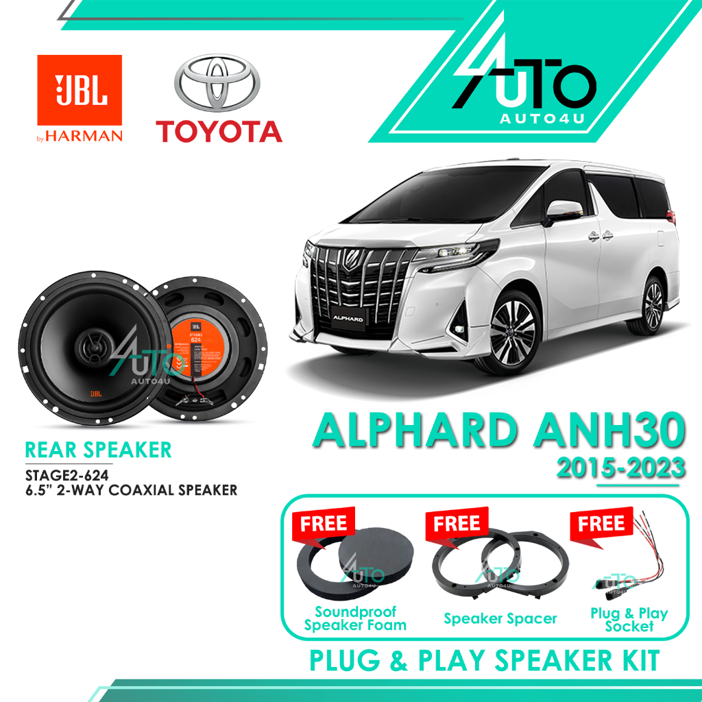 JBL Speaker Toyota Alphard ANH30 AGH30 15-23 Plug & Play Car Speaker ...