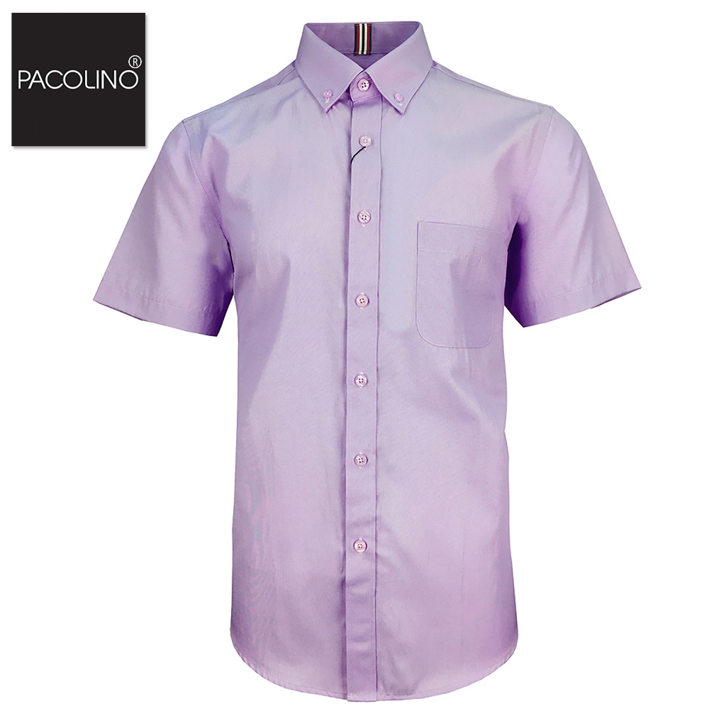 strapless open back dress Regular Fit Pin Check Cotton Blend Purple Dress Shirt  SAYKI