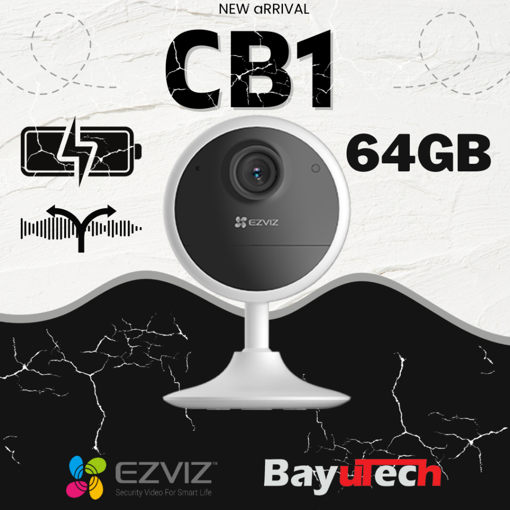 EZVIZ BC2 Mini Palm Sized Indoor Wire-Free Rechargeable Battery Wi-Fi ...