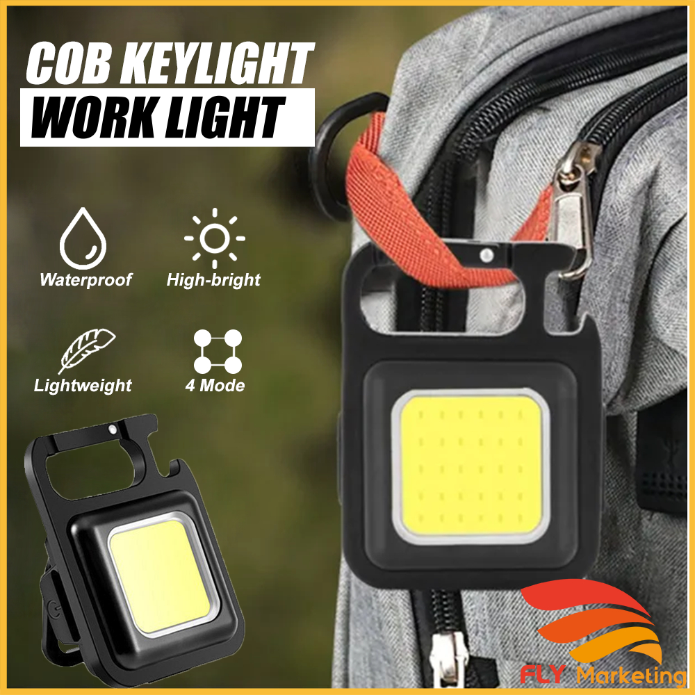 LED lampu suluh Flashlight Multifunctional USB Rechargeable COB ...