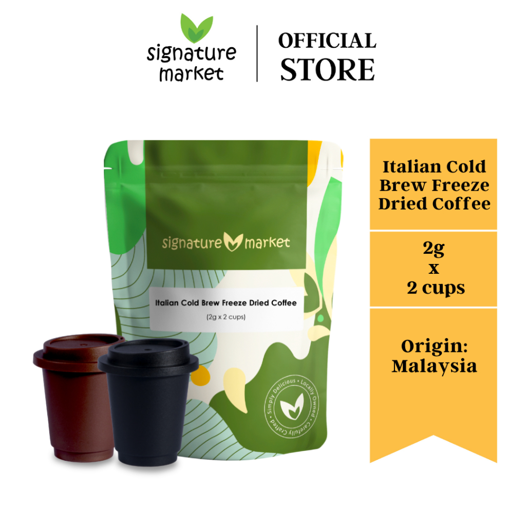 Signature Market Italian Cold Brew Freeze Dried Coffee (2g x 2 cups