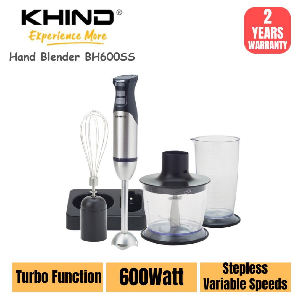 Khind Multifunctional Hand Blender (600W) BH600AS/BH600SS Shopee Malaysia