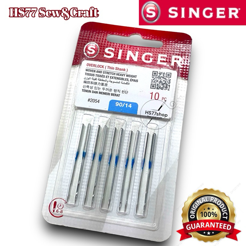 [ 2pcs in pack ] Jarum 2054 mesin Jahit tepi SINGER 14U172B ORIGINAL ...