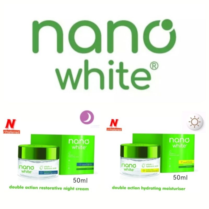 NANO White Double Action Whitening Gel Cream 40g/New Night & Day Cream ...