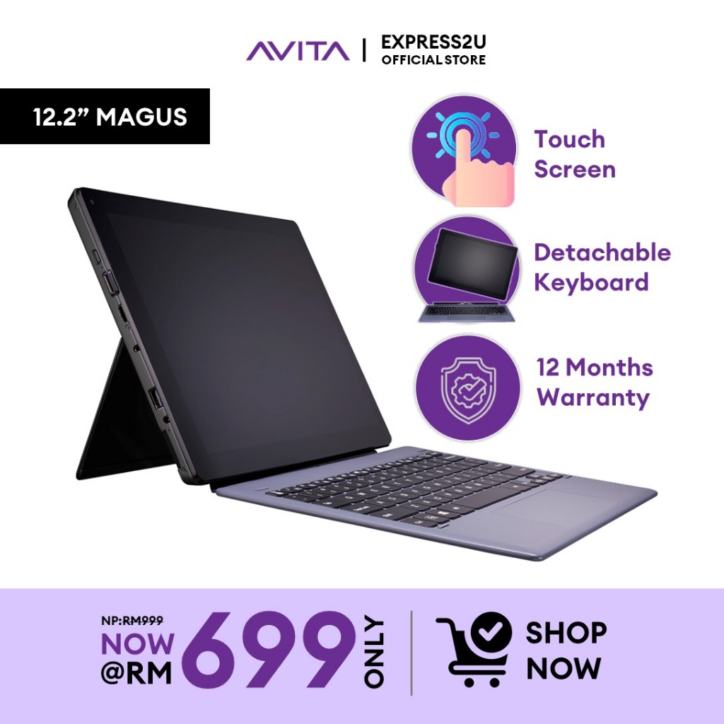 AVITA Magus 12.2" 2in1 Touch Screen Laptop Detachable Keyboard (Intel