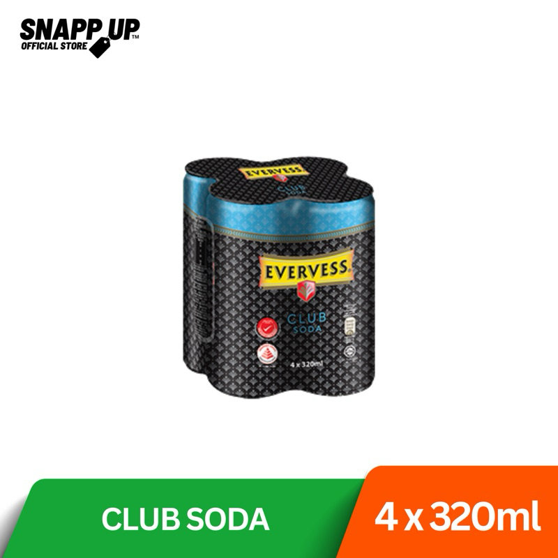 Evervess Club Soda/Ginger Ale/Tonic Water 320ml x 4 | Shopee Malaysia