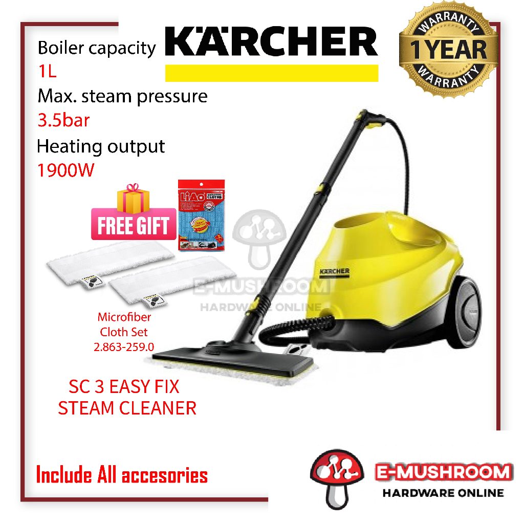 Karcher Steam Cleaner SC3 Easyfix Steam Cleaner 1900W 3.5bar Shopee