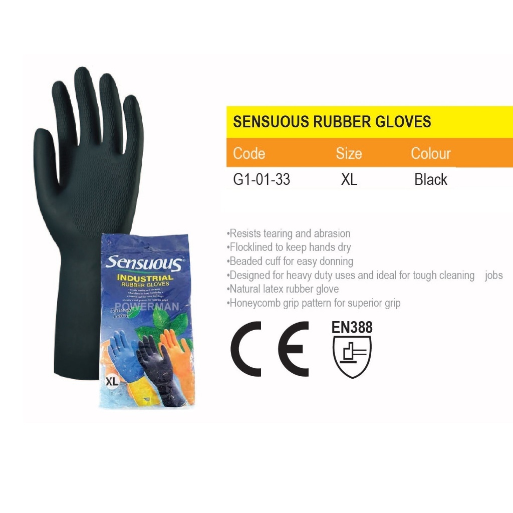 SENSUOUS Rubber Gloves Industrial Rubber Glove Shopee Malaysia