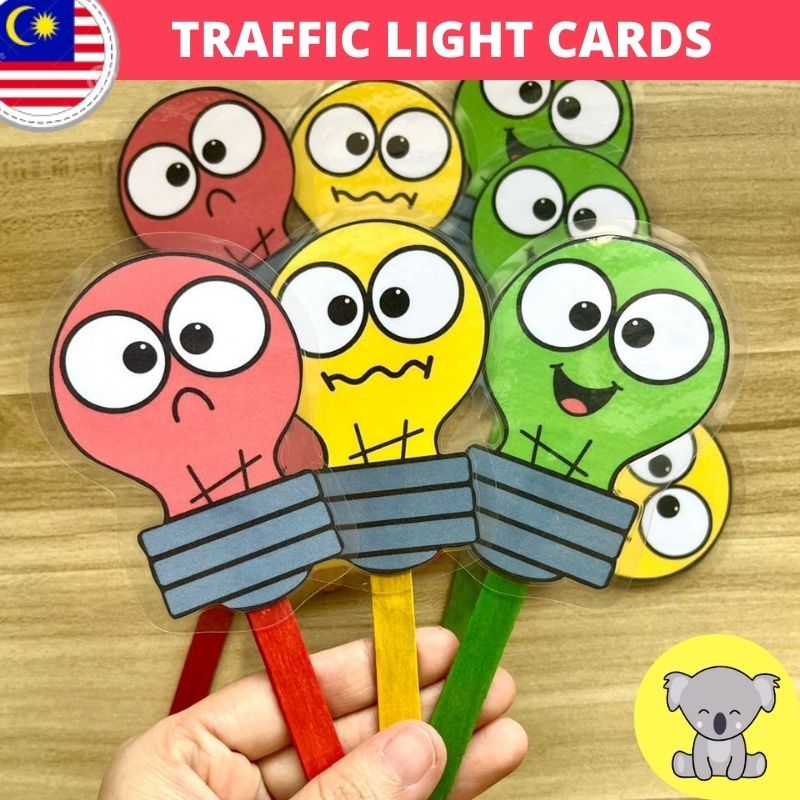 Traffic Light Card Kad Lampu Isyarat Set Keceriaan Kelas PAK21 ...