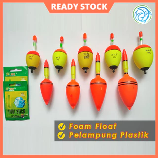 Round Float Fishing Pelampung Pancing #10-#80 Fluorescent Light Tackle  Accessories Apung Umpan Kolam Air Top Bait Water