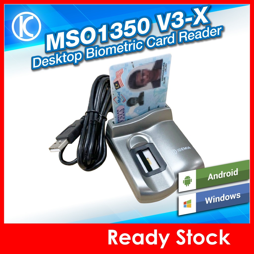 MyKad, MyKid Reader with Biometric Optical Scanner MORPHOSMART MSO1350