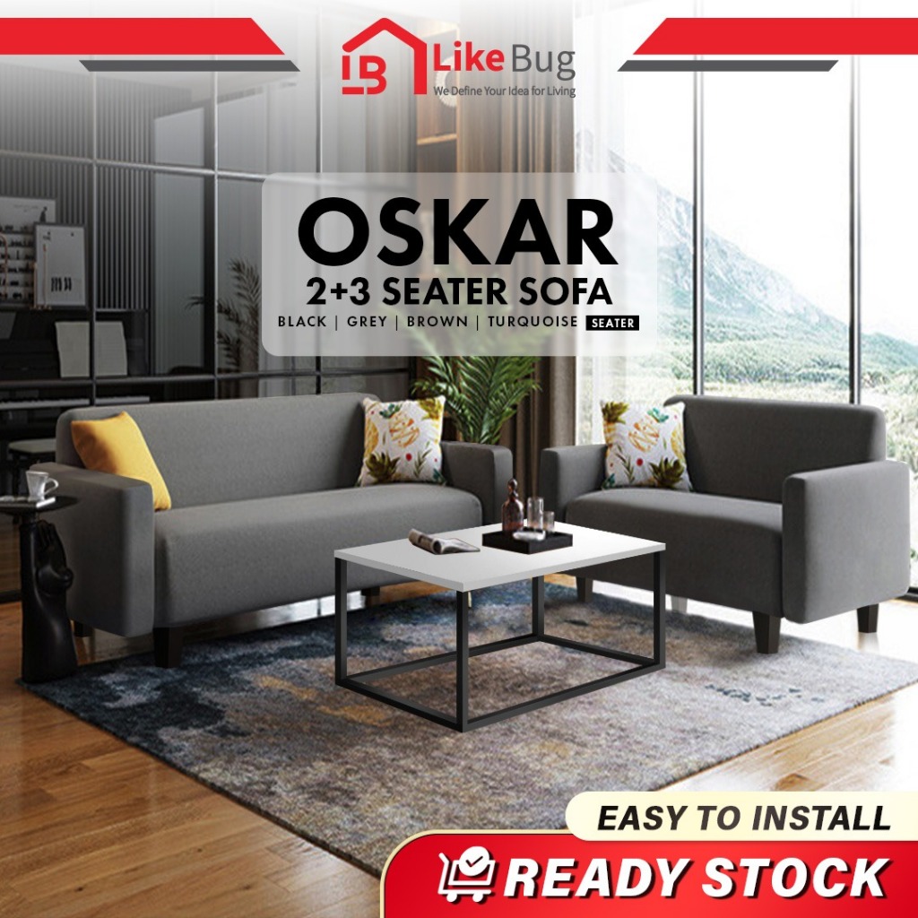⚡️LIKE BUG⚡️OSKAR Fabric Sofa / sofa murah / sofa set / sofa 2 seater