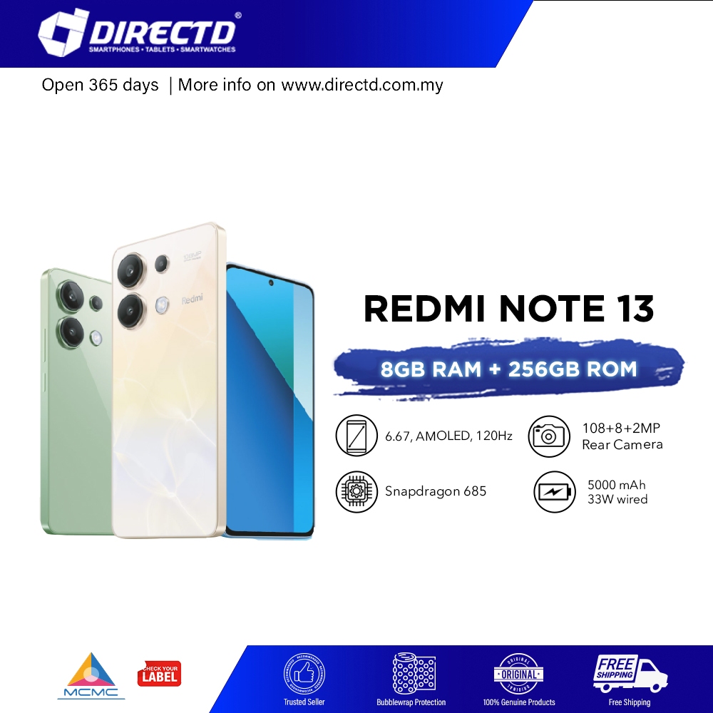 Redmi Note 13 [8GB RAM | 256GB ROM] | Shopee Malaysia