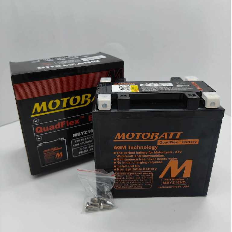 MOTORCYCLE BATTERY MOTOBATT GEL TECHNOLOGY MBYZ16HD BATTERY | Shopee ...