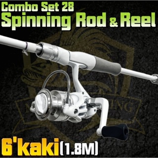 Combo Set 19】BaitCasting Fishing Rod Joran Pancing 1.8m Carbon