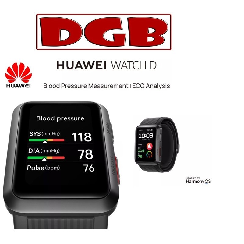 Huawei Watch D Smartwatch Blood Pressure Measurement ECG Analysis