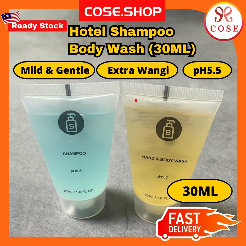 COSE 30mL (50pcs) pH5.5 Budget Hotel shampoo Hand and Body Wash Body ...