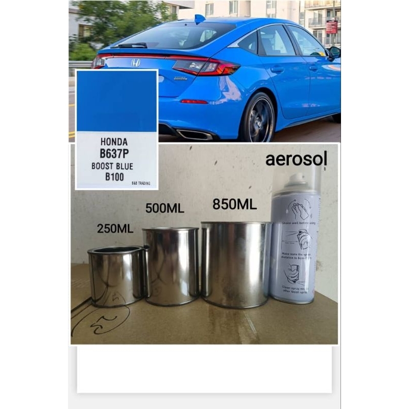 HONDA CIVIC TYPE R BOOST BLUE B637P 2K PAINT | Shopee Malaysia