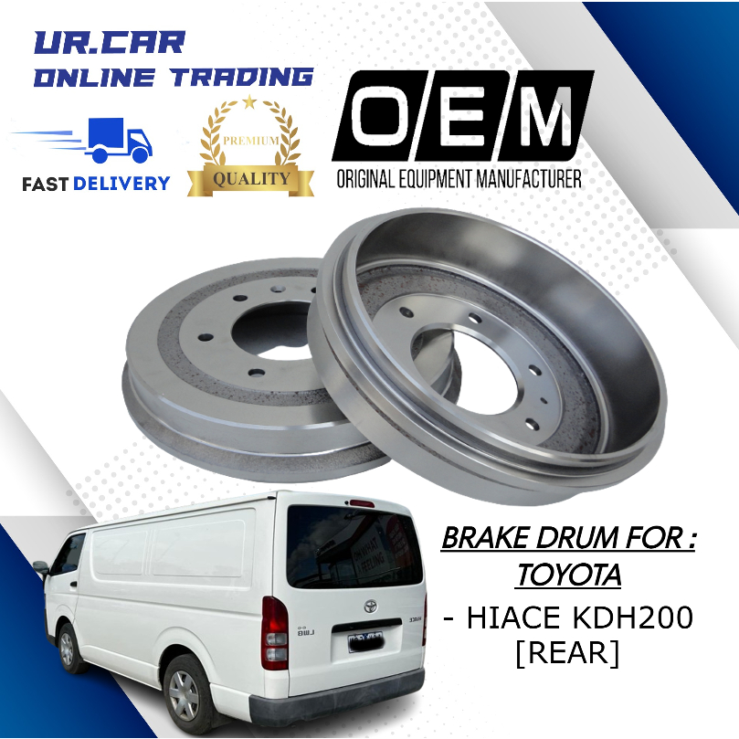 TOYOTA HIACE KDH200 BRAKE DRUM REAR (BELAKANG) HIGH QUALITY PRODUCT ...