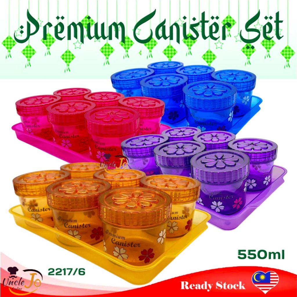 Bekas Kuih Raya Set / Cookies Container Set / Bekas Kuih Raya / Balang ...