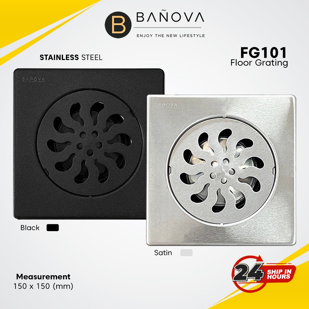 BANOVA BN-FG101 SUS 304 Stainless Steel Floor Grating Floor Trap 150 x ...