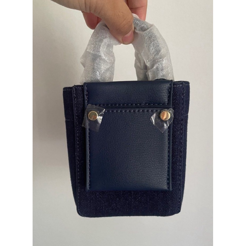 Sometimes Nicola Micro Bag Denim navy Shopee Malaysia