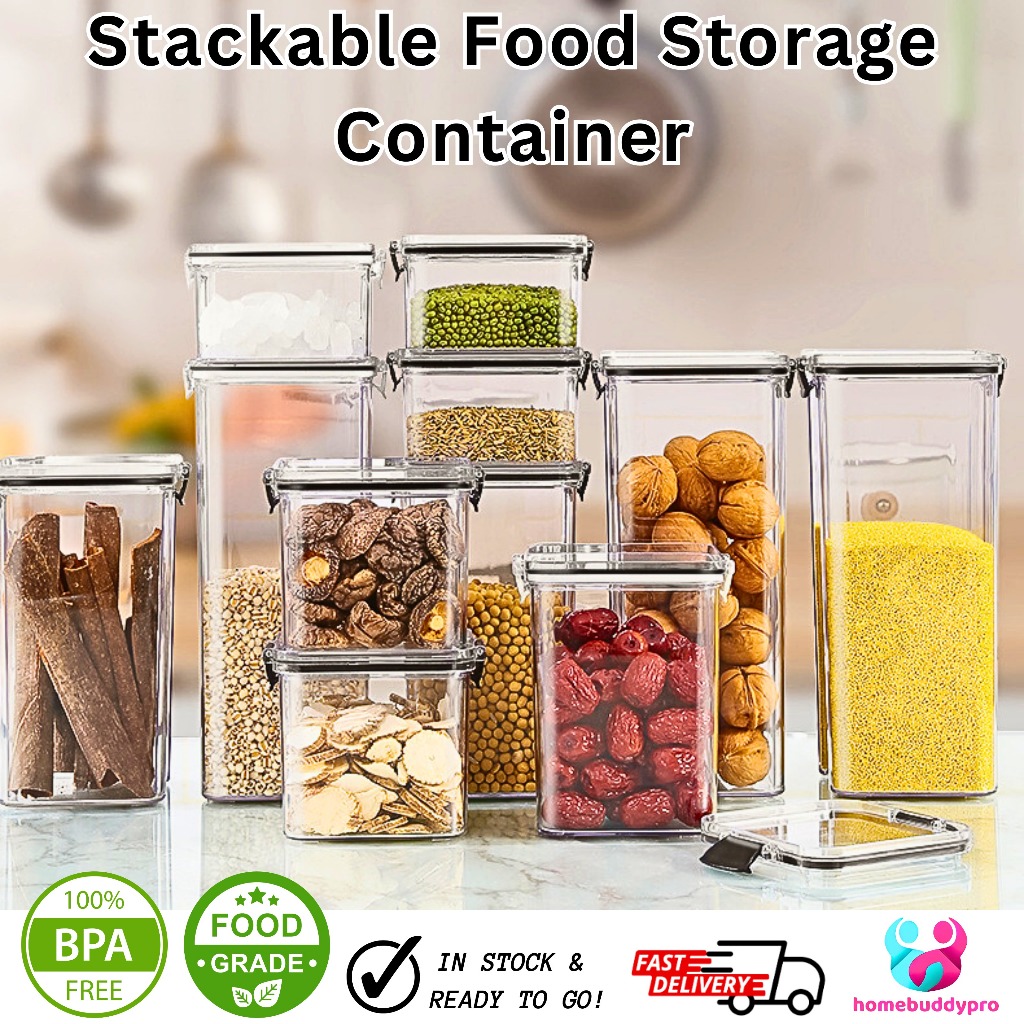 Food Storage Container Plastic Kitchen Noodle Box Multigrain Storage ...