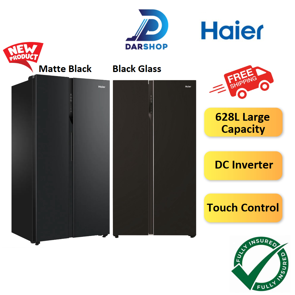FREE SHIPPING Haier Side By Side Refrigerator Inverter Fridge 628L Peti Sejuk Side By Side 冰箱