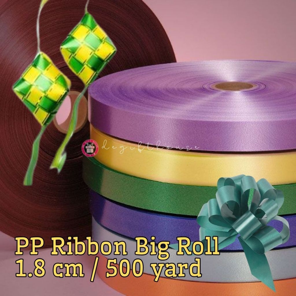 Riben plastik 1.8cm diameter 500yard (tiada line) 1pc | Plastic ribbon ...