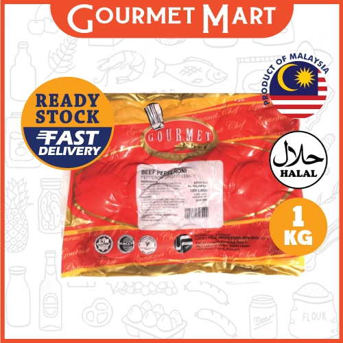 GOURMET CHEF BEEF PEPPERONI SLICE 1KG ( FOR KLANG VALLEY AREA ONLY