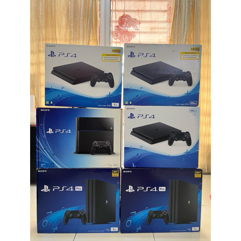 SONY PS4 PLAYSTATION 4 FAT/ SLIM/ PRO [500GB/ 1TB] [USED] ORIGINAL BOX ...